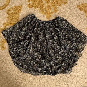 Lilly Lou. Size Small Oversized Modified Cape. Semi Sheer Banded Neck. B71